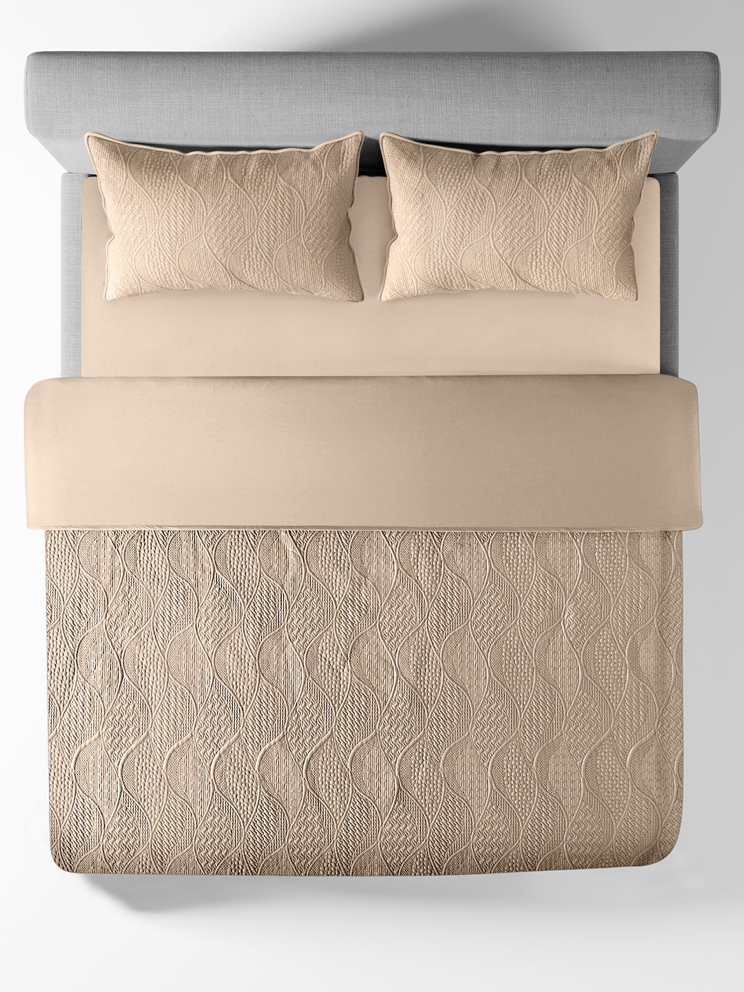 BRIAR-SAND DOUBLE QUILTED BEDSPREAD SET