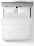 ENZO-BRILLIANT WHITE DOUBLE DUVET COVER SET