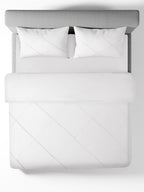 ENZO-BRILLIANT WHITE DOUBLE DUVET COVER SET