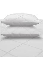 ENZO-BRILLIANT WHITE DOUBLE DUVET COVER SET
