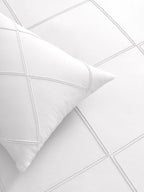 ENZO-BRILLIANT WHITE DOUBLE DUVET COVER SET