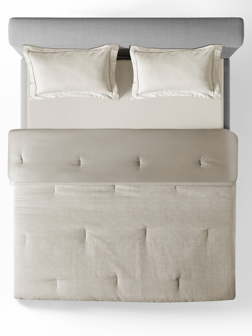 MIRAE-PARCHMENT DOUBLE JACQUARD COMFORTER SET