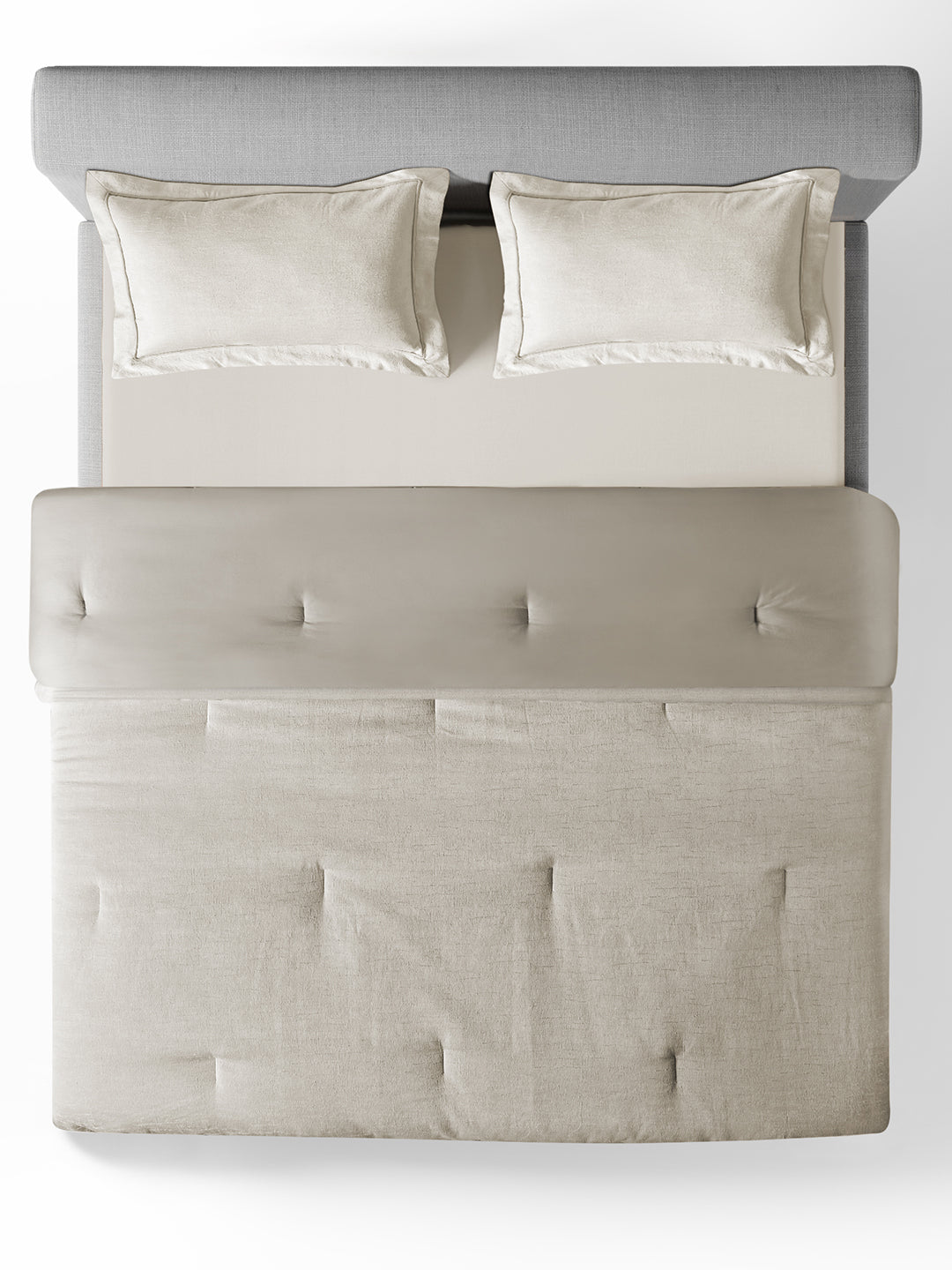 MIRAE-PARCHMENT DOUBLE JACQUARD COMFORTER SET