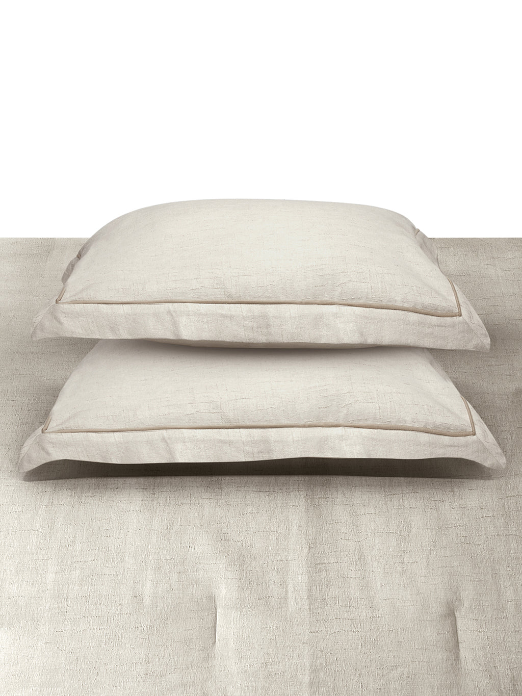 MIRAE-PARCHMENT DOUBLE JACQUARD COMFORTER SET