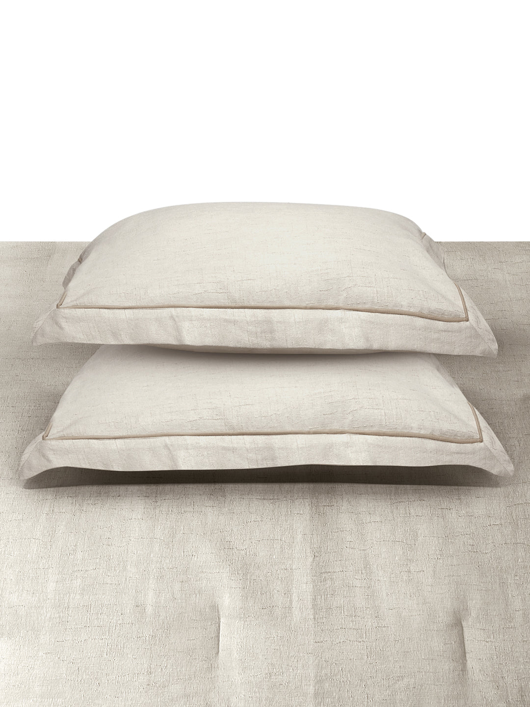 MIRAE-PARCHMENT DOUBLE JACQUARD COMFORTER SET