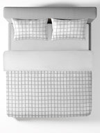 OTHELLO-GLACIER GREY DOUBLE DUVET COVER SET