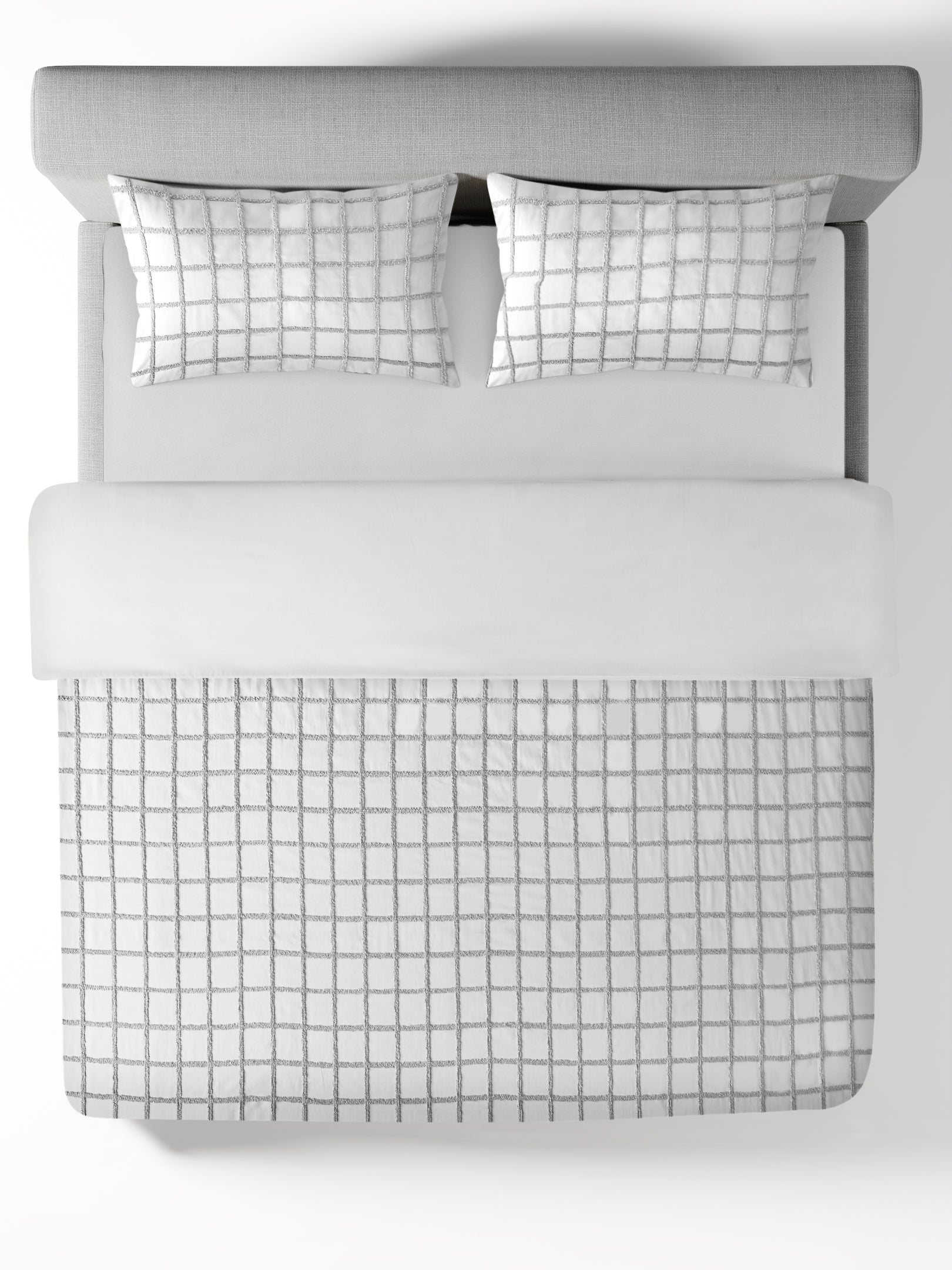 OTHELLO-GLACIER GREY DOUBLE DUVET COVER SET