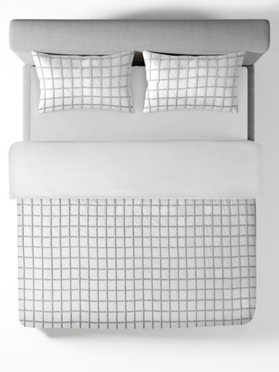 OTHELLO-GLACIER GREY DOUBLE DUVET COVER SET