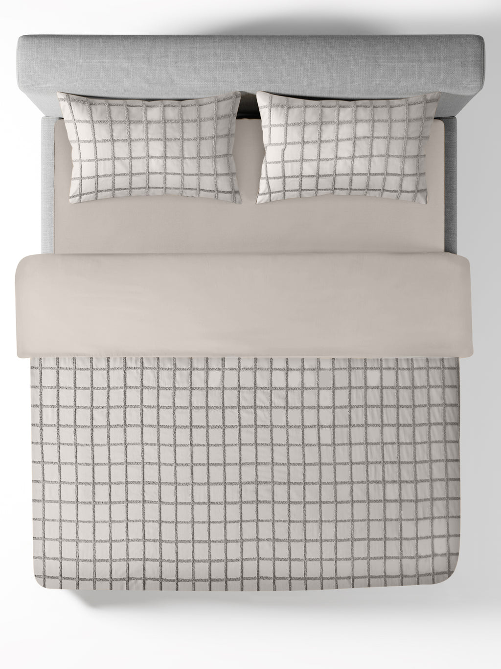 OTHELLO-STONE DOUBLE DUVET COVER SET