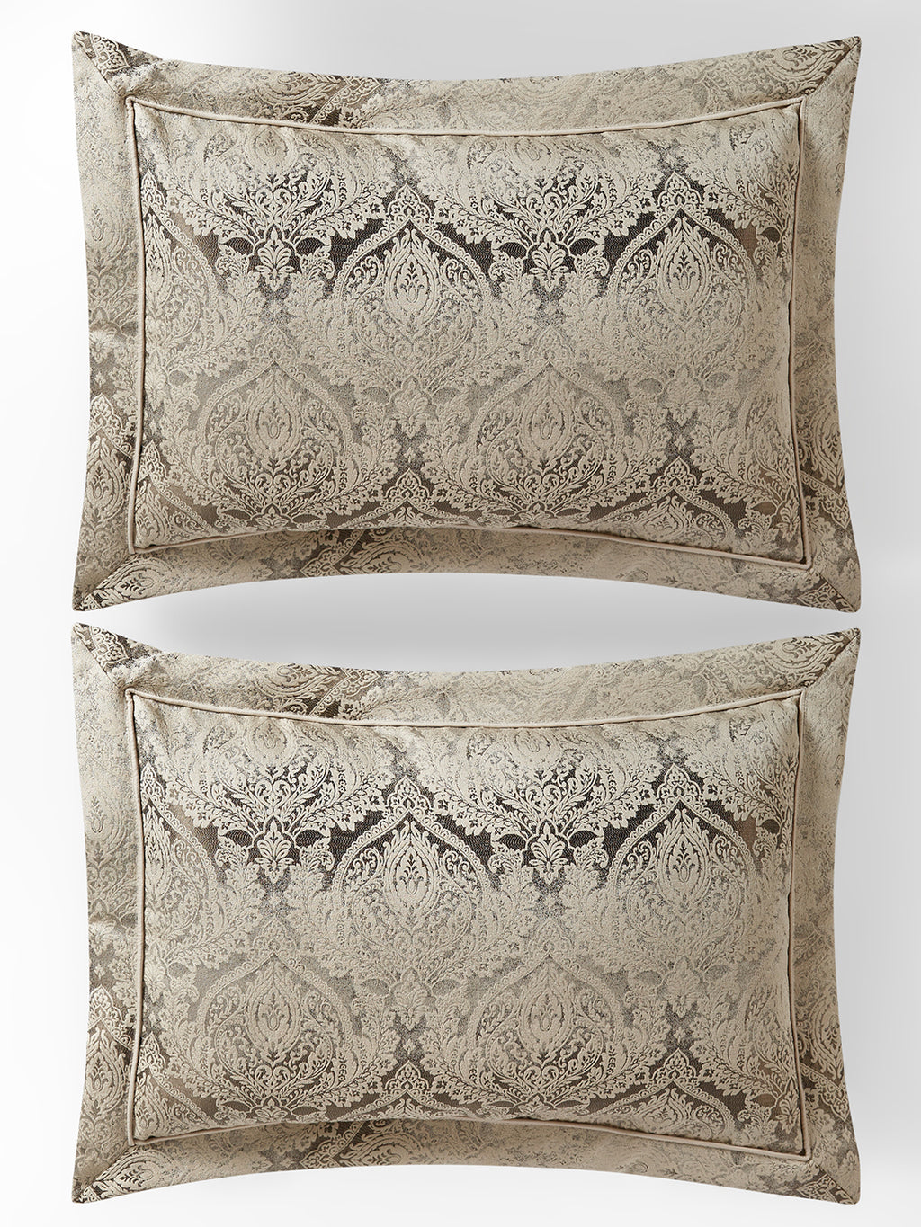 REGALIA-CHOCOLATE DOUBLE JACQUARD COMFORTER SET