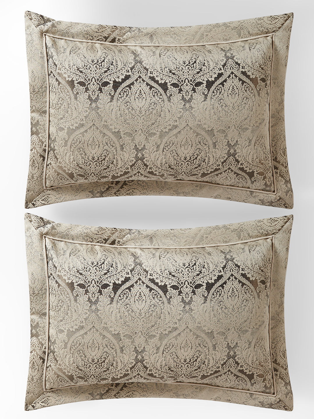 REGALIA-CHOCOLATE DOUBLE JACQUARD COMFORTER SET