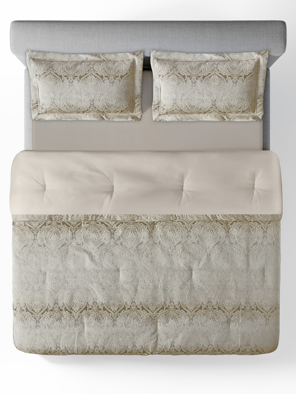 REGALIA-STONE DOUBLE JACQUARD COMFORTER SET