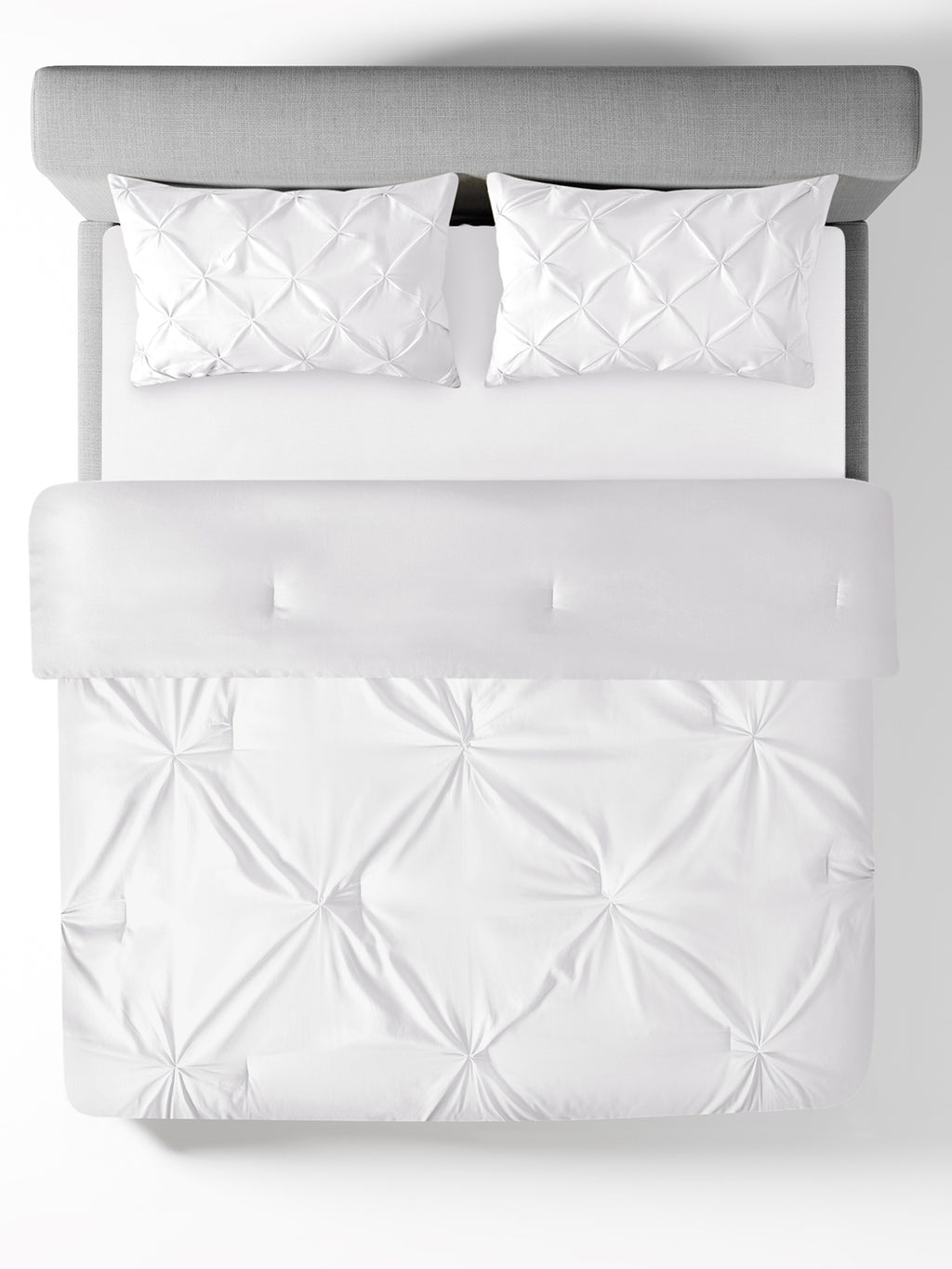 SANDTRACE-BRILLIANT WHITE DOUBLE COMFORTER SET