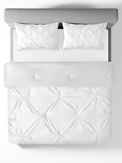 SANDTRACE-BRILLIANT WHITE DOUBLE COMFORTER SET