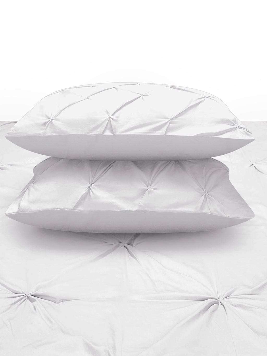 SANDTRACE-BRILLIANT WHITE DOUBLE COMFORTER SET