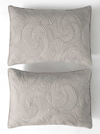 SWIRL-STONE DOUBLE QUILTED BEDSPREAD SET
