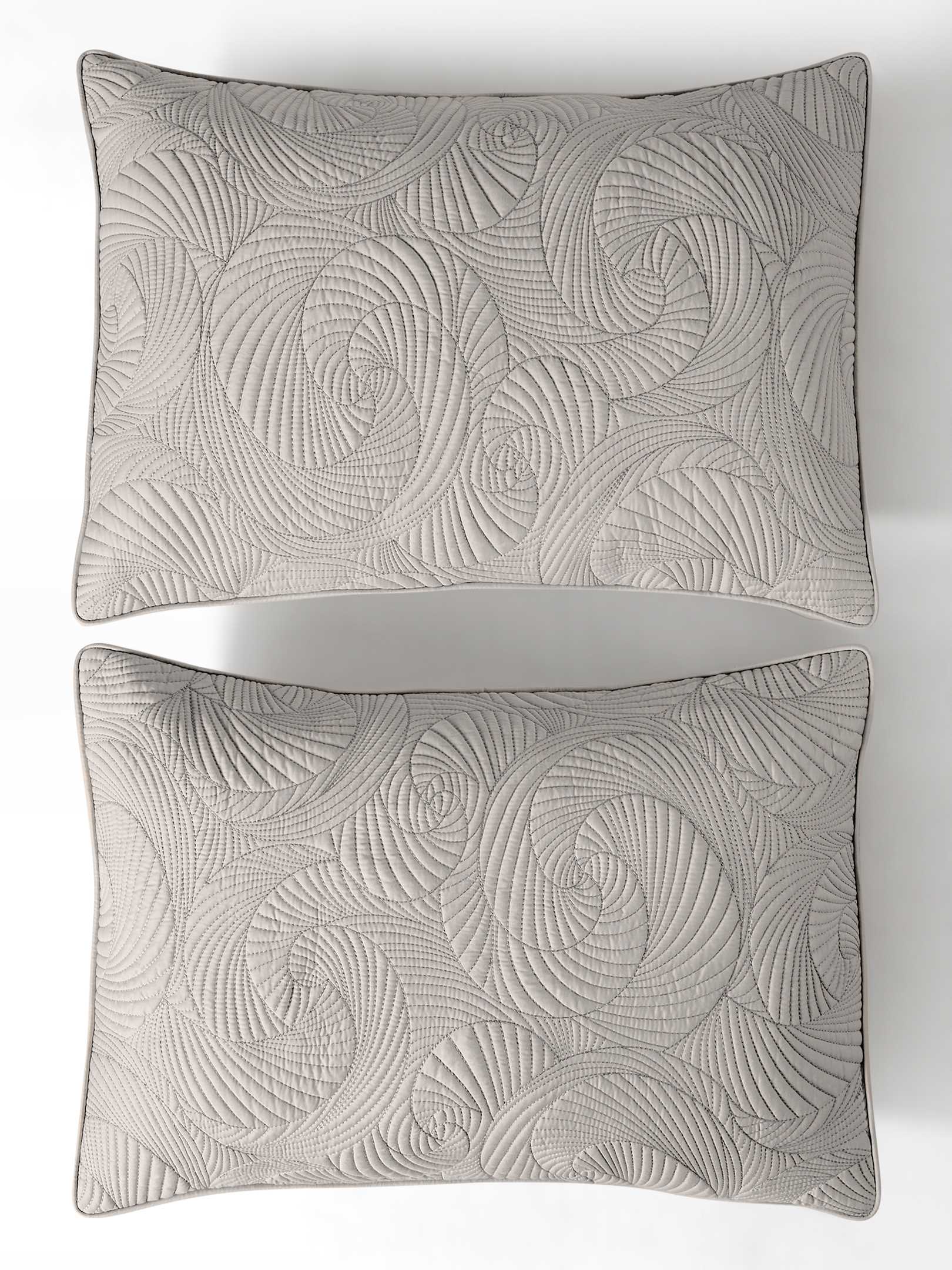 SWIRL-STONE DOUBLE QUILTED BEDSPREAD SET