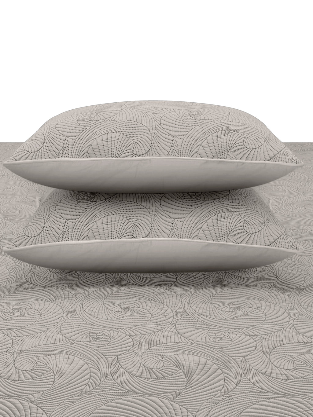 SWIRL-STONE DOUBLE QUILTED BEDSPREAD SET