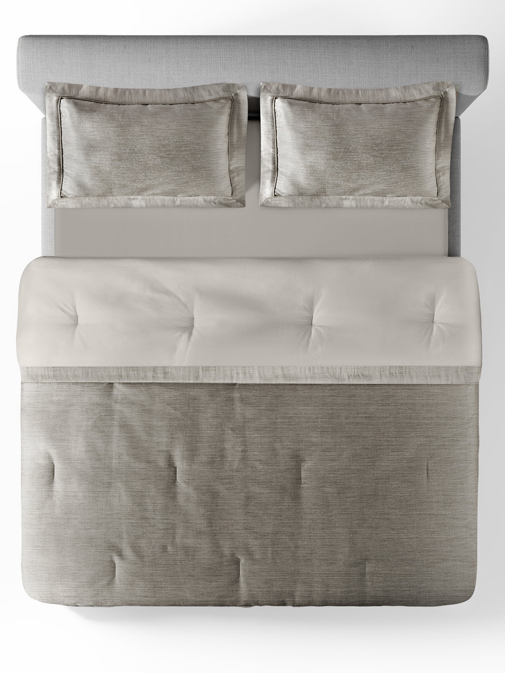 SYLVA-PEWTER DOUBLE JACQUARD COMFORTER SET