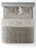 SYLVA-PEWTER DOUBLE JACQUARD COMFORTER SET