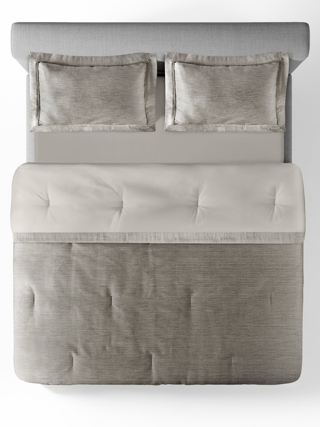 SYLVA-PEWTER DOUBLE JACQUARD COMFORTER SET