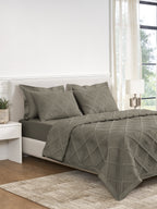 MAZE-CEMENT DOUBLE COMFORTER BEDDING SET