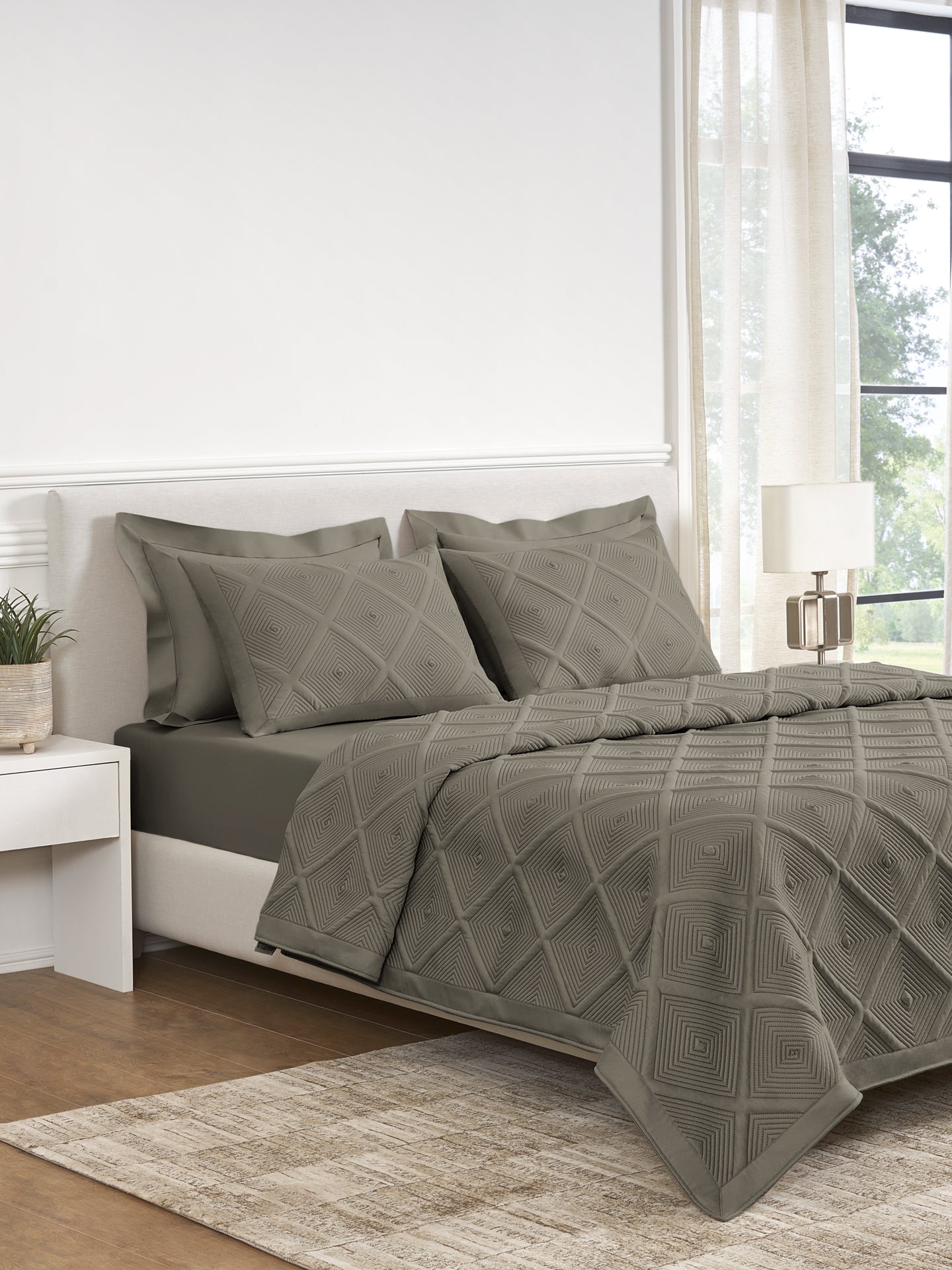 MAZE-CEMENT DOUBLE COMFORTER BEDDING SET
