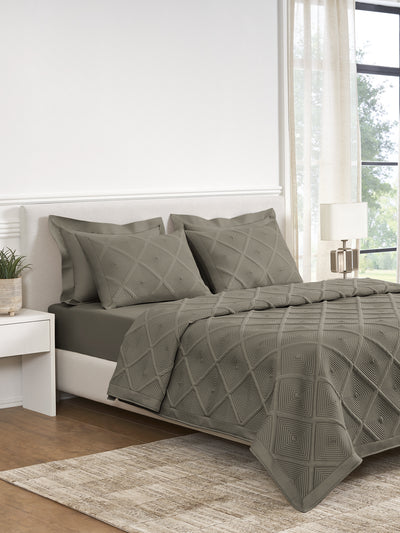 MAZE-CEMENT DOUBLE COMFORTER BEDDING SET