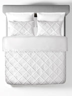 MAZE-BRILLIANT WHITE DOUBLE COMFORTER BEDDING SET