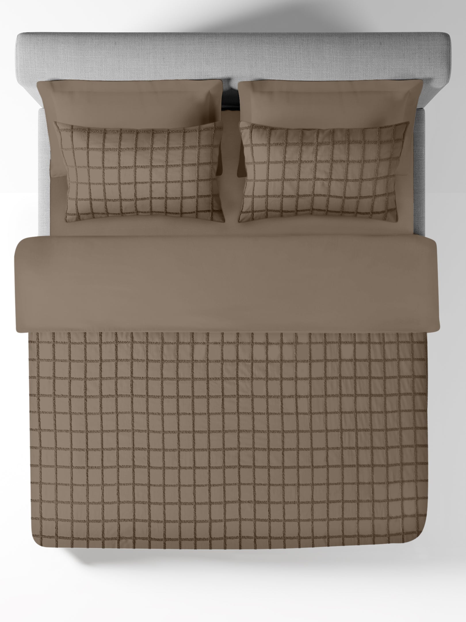 OTHELLO-MOCHA DOUBLE DUVET BEDDING SET