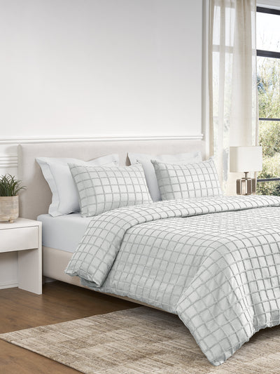 OTHELLO-GLACIER GREY DOUBLE DUVET BEDDING SET