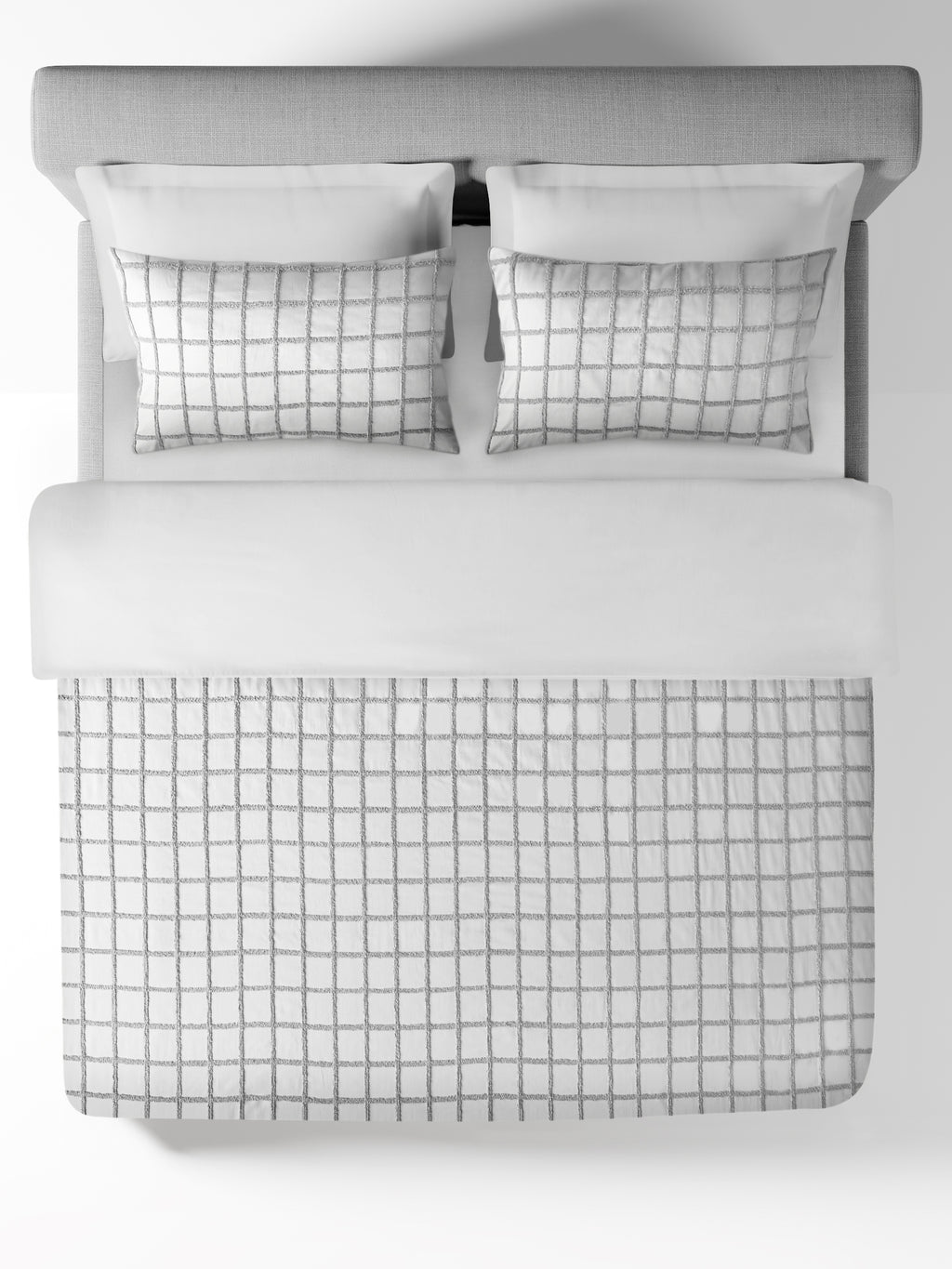 OTHELLO-GLACIER GREY DOUBLE DUVET BEDDING SET
