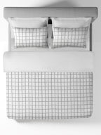 OTHELLO-GLACIER GREY DOUBLE DUVET BEDDING SET