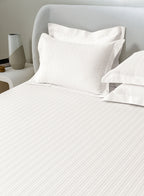 LINEA-BRIGHT WHITE KING BED SHEET SET
