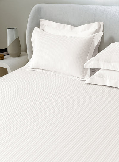LINEA-BRIGHT WHITE KING BED SHEET SET