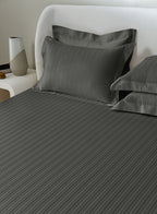 LINEA-CHARCOAL GREY KING BED SHEET SET