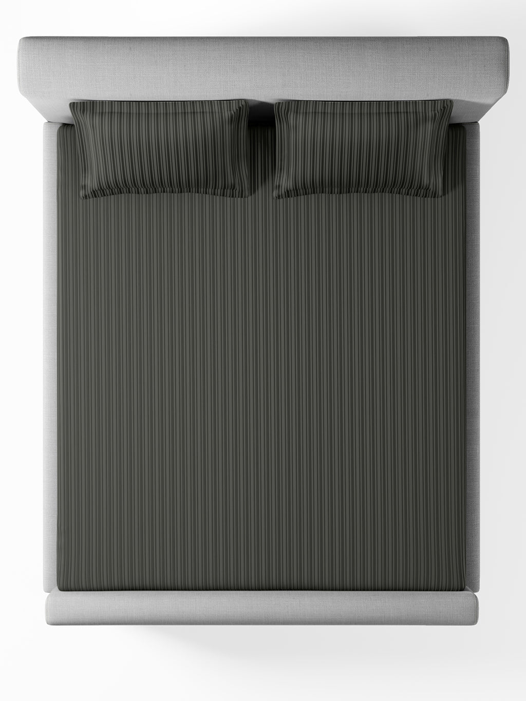 LINEA-CHARCOAL GREY KING BED SHEET SET