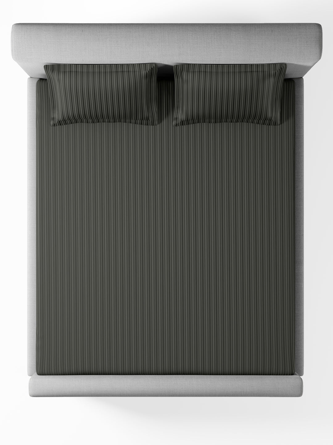 LINEA-CHARCOAL GREY KING BED SHEET SET