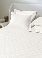 THEO-BRIGHT WHITE KING BED SHEET SET