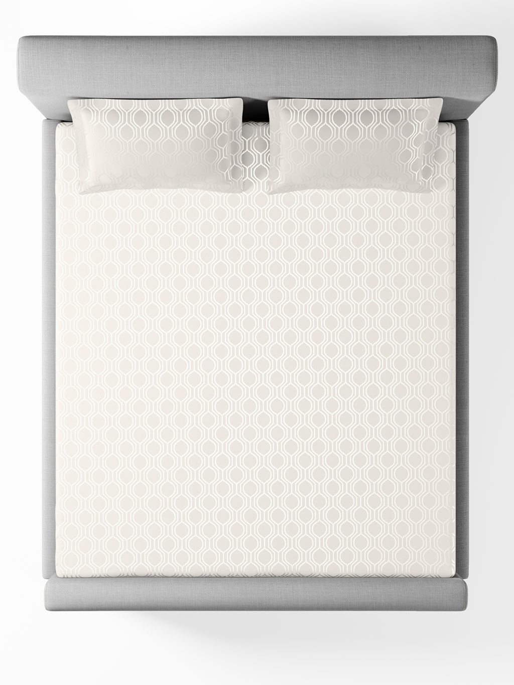 THEO-BRIGHT WHITE KING BED SHEET SET
