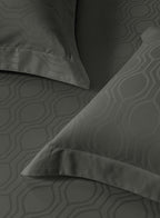 THEO-CHARCOAL GREY KING BED SHEET SET