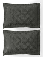 THEO-CHARCOAL GREY KING BED SHEET SET