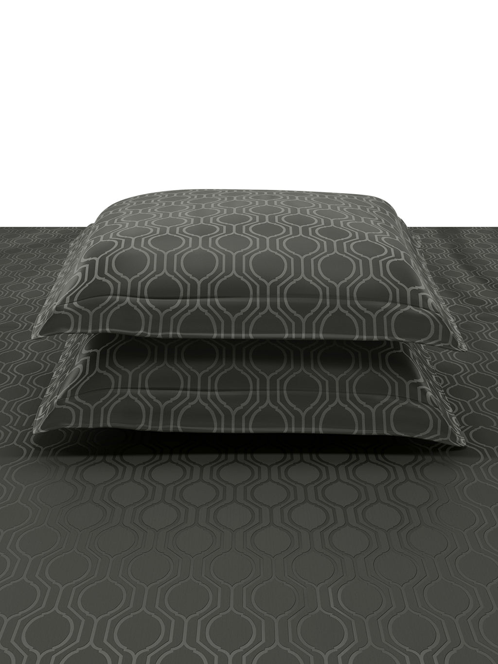 THEO-CHARCOAL GREY KING BED SHEET SET