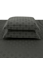 THEO-CHARCOAL GREY KING BED SHEET SET