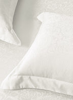 VALENCIA-BRIGHT WHITE KING BED SHEET SET