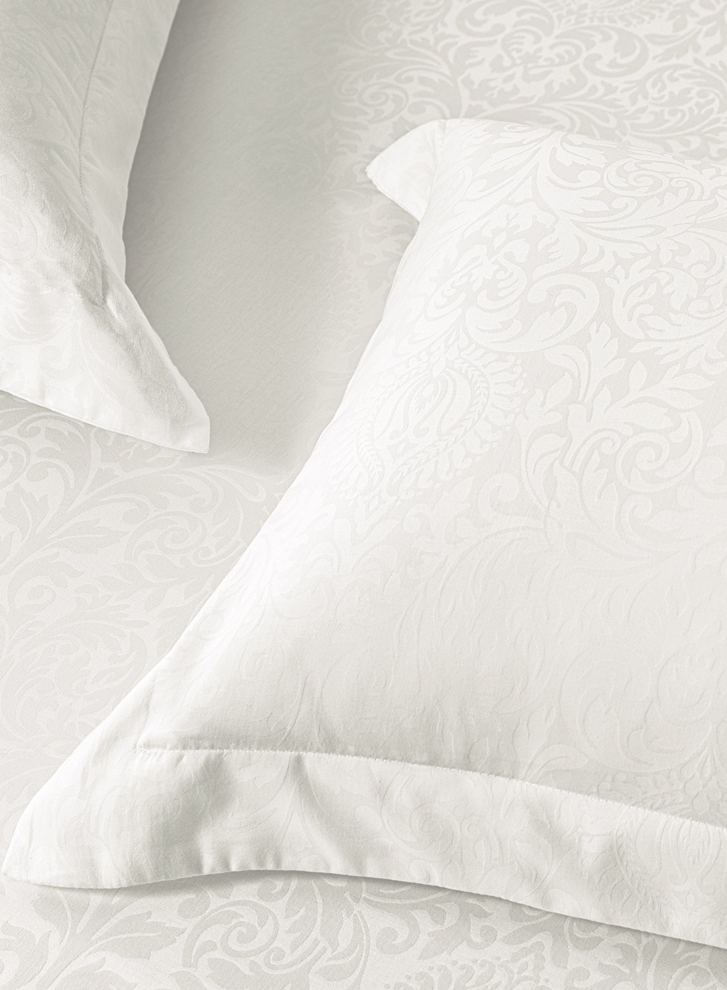 VALENCIA-BRIGHT WHITE KING BED SHEET SET