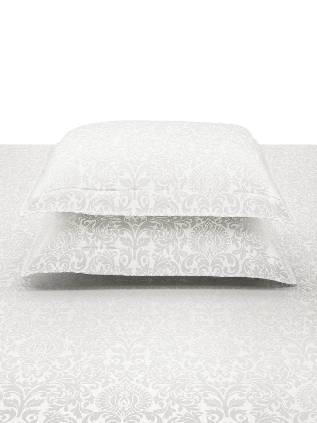 VALENCIA-BRIGHT WHITE KING BED SHEET SET