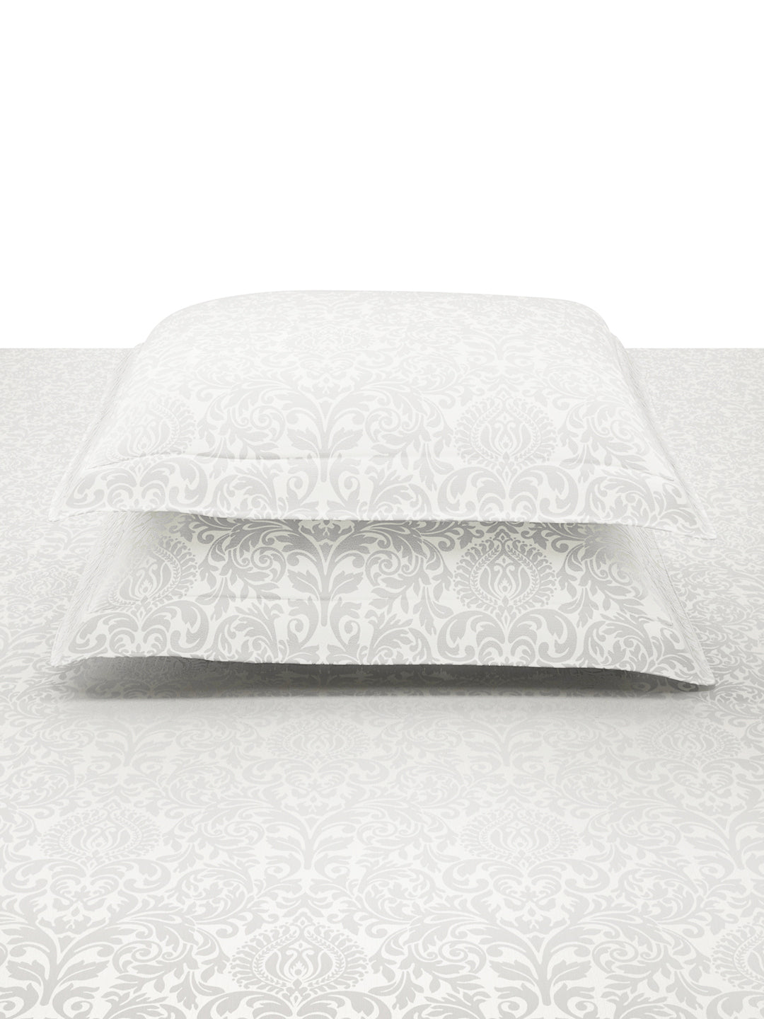 VALENCIA-BRIGHT WHITE KING BED SHEET SET