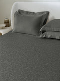 VALENCIA-CHARCOAL GREY KING BED SHEET SET
