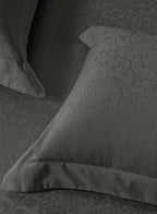 VALENCIA-CHARCOAL GREY KING BED SHEET SET